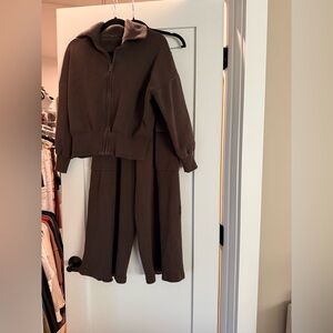 ALO Yoga Chocolate Brown Knit Set